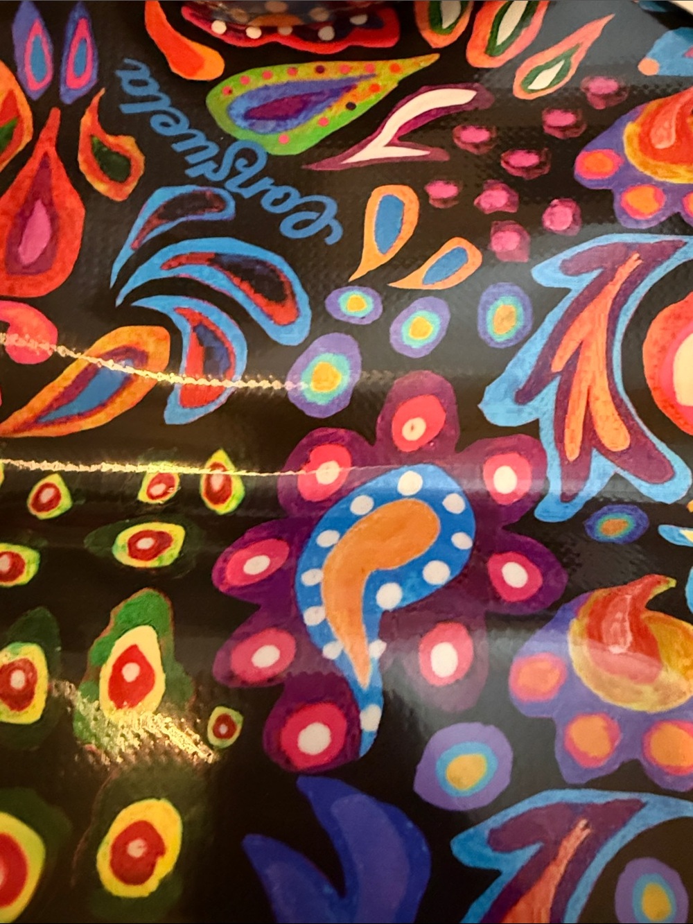 Consuela Black Multicolor Paisley Floral Tote - Picture 3 of 6